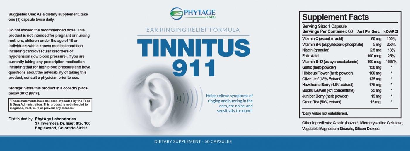 Phytage Labs Tinnitus 911